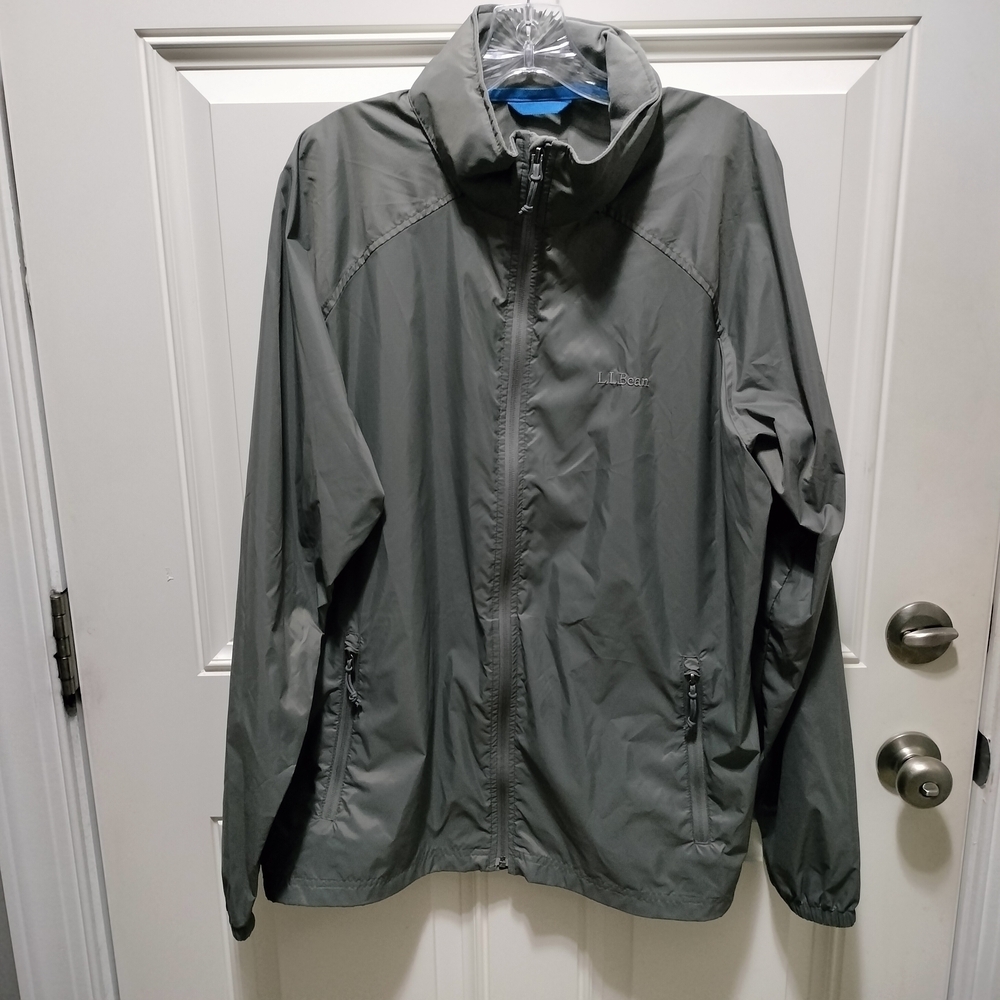 L.L. Bean Men's Gray Windbreaker Jacket Size- L Reg